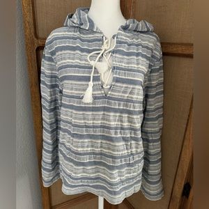 Roxy lace up front hooded pullover